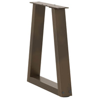 Gambe per Tavolino da Caffè a Forma di V 2 pz Acciaio Naturale 28x(42-43,3) cm Acciaio 4012543