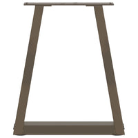 Gambe per Tavolino da Caffè a Forma di V 2 pz Acciaio Naturale 28x(42-43,3) cm Acciaio