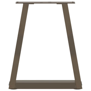 Gambe per Tavolino da Caffè a Forma di V 2 pz Acciaio Naturale 28x(42-43,3) cm Acciaio