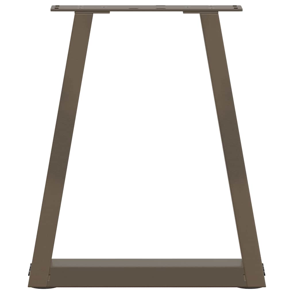 Gambe per Tavolino da Caffè a Forma di V 2 pz Acciaio Naturale 28x(42-43,3) cm Acciaio 4012543