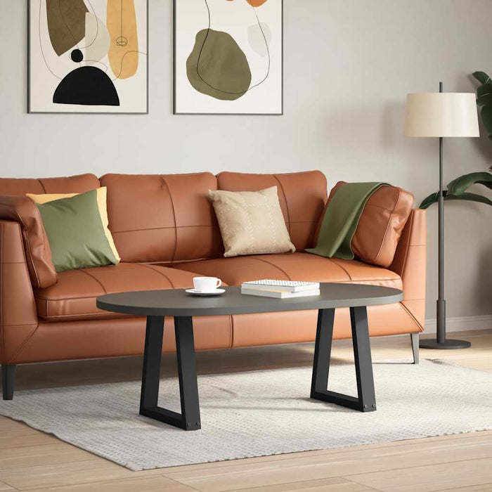 Gambe per Tavolino da Caff¨¨ a Forma di V 2 pz-Set di 2 Gamba per Tavolo Nere 38x(42-43,3) cm Acciaio 381690