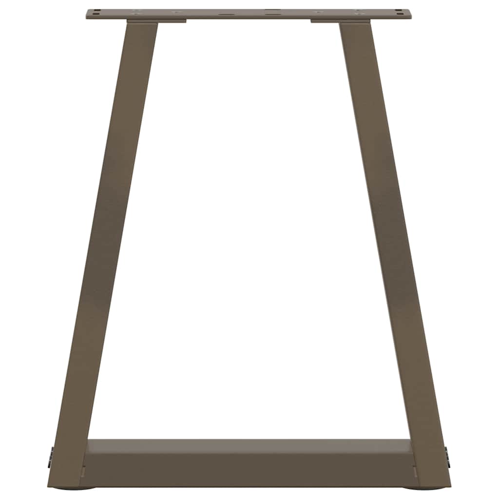 vidaXL Gambe per Tavolino da Caffè a Forma di V 2 pz Acciaio Naturale 38x(42-43,3) cm Acciaio
