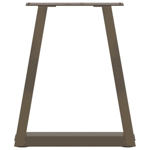 vidaXL Gambe per Tavolino da Caffè a Forma di V 2 pz Acciaio Naturale 38x(42-43,3) cm Acciaio