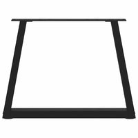 vidaXL Gambe per Tavolino da Caffè a Forma di V 2 pz Nere 60x(42-43,3) cm Acciaio