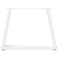 Gambe per Tavolino da Caffè a Forma di V 2 pz Bianche 60x(42-43,3) cm Acciaio 4012553