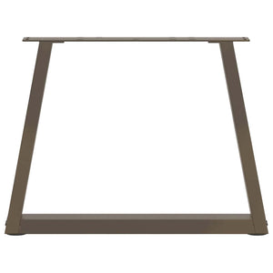 Gambe per Tavolino da Caffè a Forma di V 2 pz Acciaio Naturale 60x(42-43,3) cm Acciaio