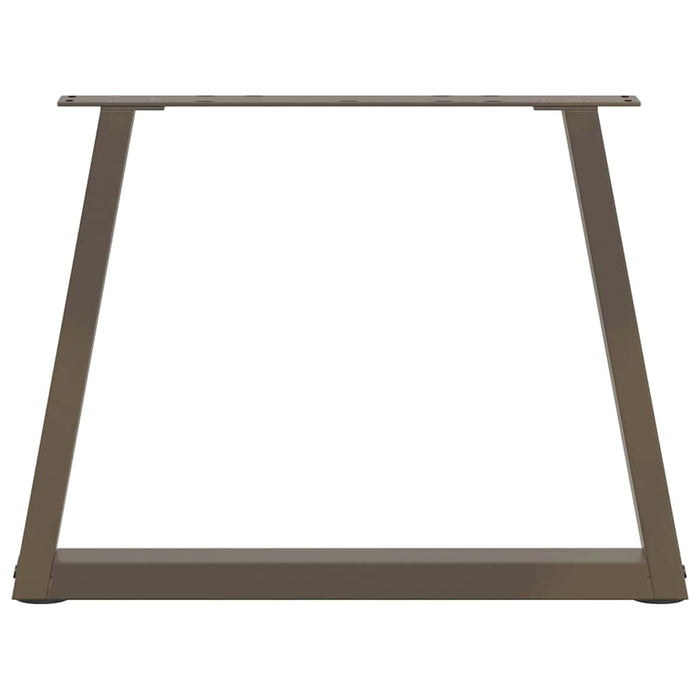 Gambe per Tavolino da Caffè a Forma di V 2 pz Acciaio Naturale 60x(42-43,3) cm Acciaio