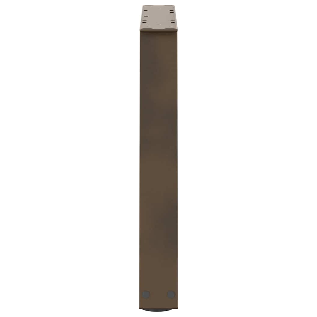 Gambe per Tavolino da Caffè a Forma di V 2 pz Acciaio Naturale 60x(42-43,3) cm Acciaio