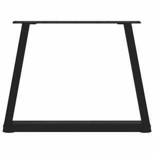 Gambe per Tavolino da Caff¨¨ a Forma di V 2 pz-Set di 2 Gamba per Tavolo Nere 70x(42-43,3) cm Acciaio 358567