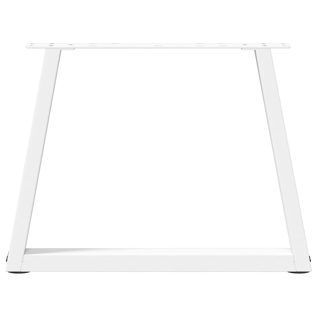 Gambe per Tavolino da Caffè a Forma di V 2 pz Bianche 70x(42-43,3) cm Acciaio