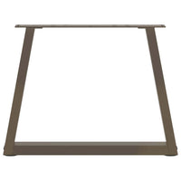 vidaXL Gambe per Tavolino da Caffè a Forma di V 2 pz Acciaio Naturale 70x(42-43,3) cm Acciaio