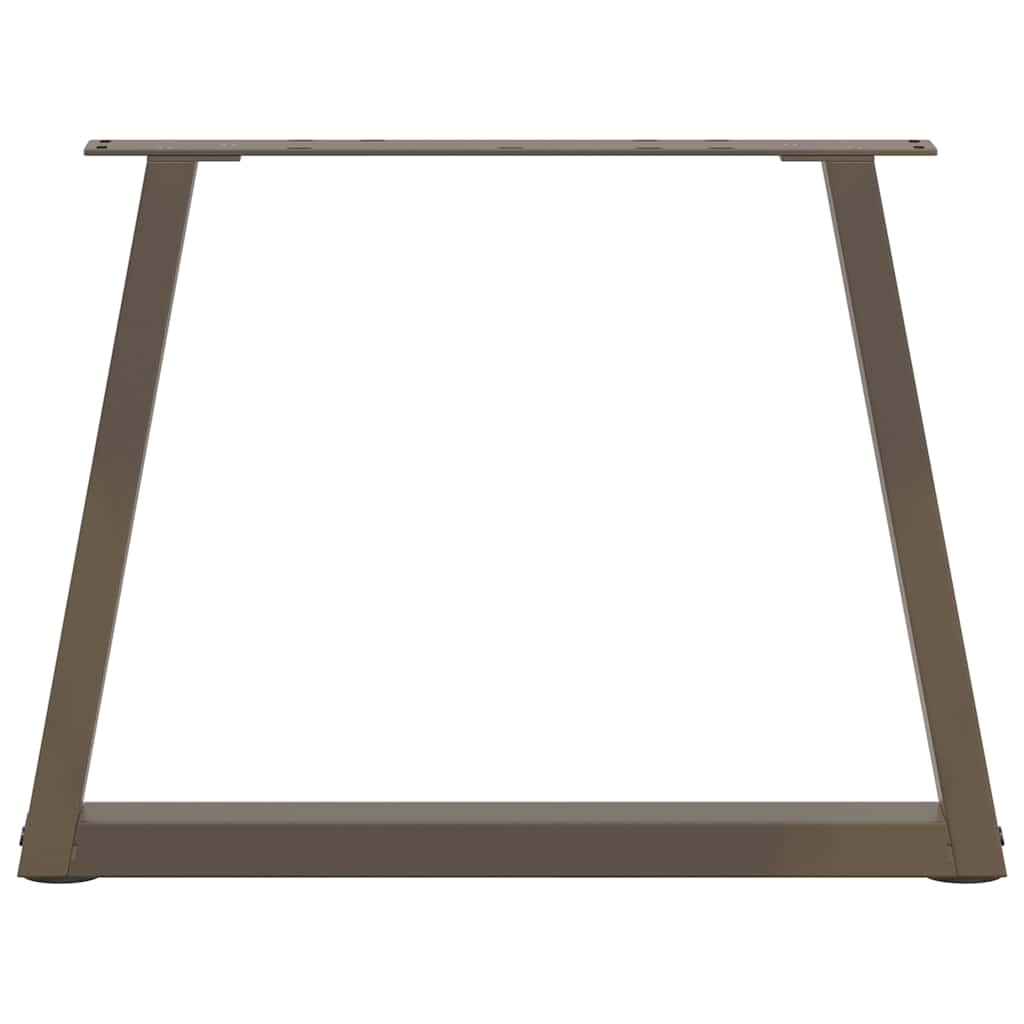 Gambe per Tavolino da Caffè a Forma di V 2 pz Acciaio Naturale 70x(42-43,3) cm Acciaio 4012559