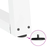 Gambe per tavolo da pranzo a forma di V 2 pz bianche 50x(72-73,3) cm in acciaio
