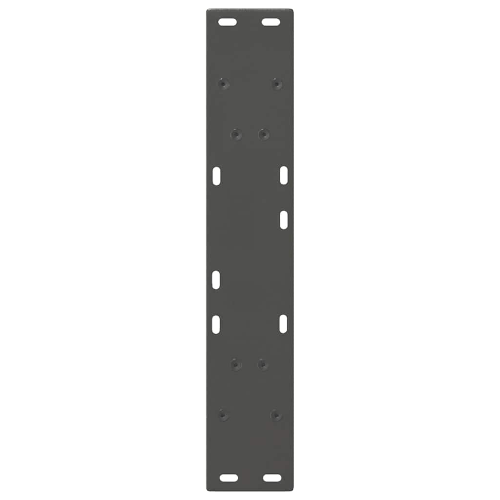 vidaXL Gambe per tavolo da pranzo a forma di V 2 pz Antracite 60x(72-73,3) cm Acciaio