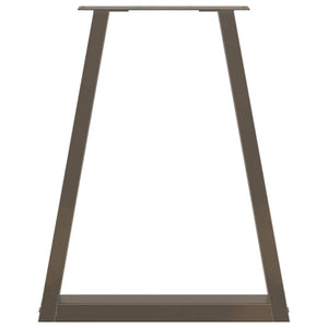 vidaXL Gambe per tavolo da pranzo a forma di V 2 pz in acciaio naturale 60x(72-73,3) cm