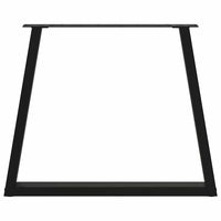 Gambe per tavolo da pranzo a forma di V 2 pz nere 70x(72-73,3) cm in acciaio 4012568
