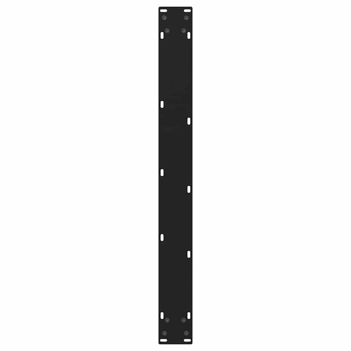 Gambe per tavolo da pranzo a forma di V 2 pz nere 70x(72-73,3) cm in acciaio 4012568