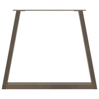 vidaXL Gambe per tavolo da pranzo a forma di V 2 pz in acciaio naturale 70x(72-73,3) cm