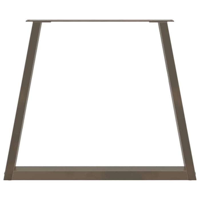 vidaXL Gambe per tavolo da pranzo a forma di V 2 pz in acciaio naturale 70x(72-73,3) cm