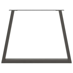 vidaXL Gambe per tavolo da pranzo a forma di V 2 pz Antracite 90x(72-73,3) cm Acciaio