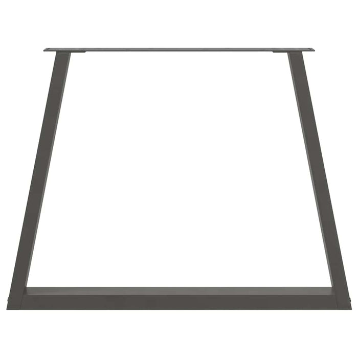 vidaXL Gambe per tavolo da pranzo a forma di V 2 pz Antracite 90x(72-73,3) cm Acciaio