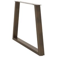 Gambe per tavolo da pranzo a forma di V 2 pz in acciaio naturale 90x(72-73,3) cm 4012579