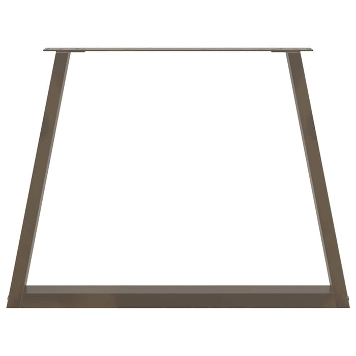 vidaXL Gambe per tavolo da pranzo a forma di V 2 pz in acciaio naturale 90x(72-73,3) cm