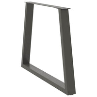 Gambe per tavolo da pranzo a forma di V 2 pz Antracite 100x(72-73,3) cm Acciaio 4012582