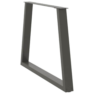 Gambe per tavolo da pranzo a forma di V 2 pz Antracite 100x(72-73,3) cm Acciaio