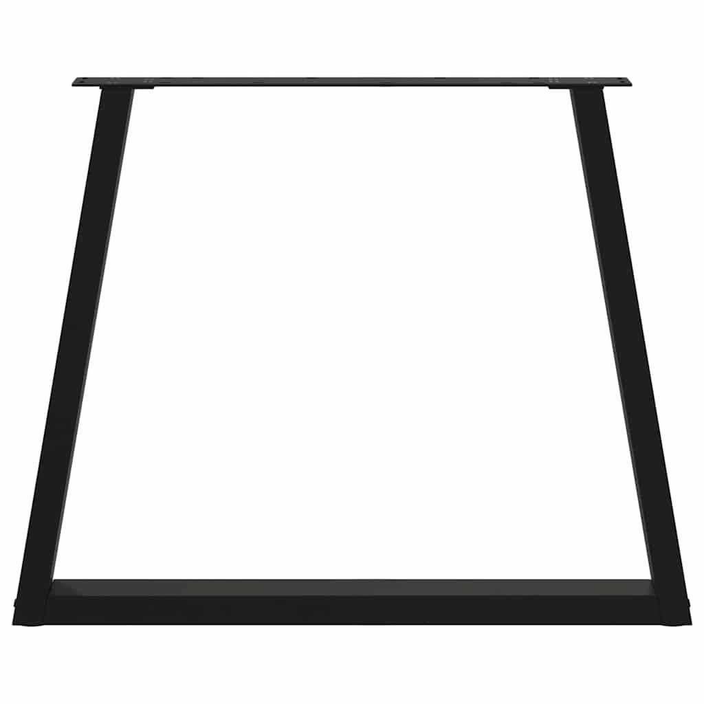 Gambe per tavolo da pranzo a forma di V 3 pz nere 70x(72-73,3) cm in acciaio 4012584