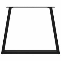 Gambe per tavolo da pranzo a forma di V 3 pz nere 70x(72-73,3) cm in acciaio 4012584