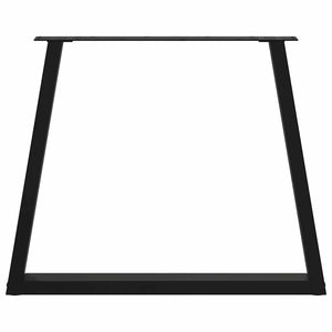 Gambe per tavolo da pranzo a forma di V 3 pz nere 70x(72-73,3) cm in acciaio 4012584