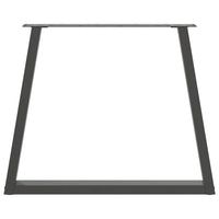 Gambe per tavolo da pranzo a forma di V 3 pz Antracite 70x(72-73,3) cm Acciaio 4012586