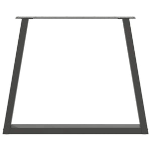 Gambe per tavolo da pranzo a forma di V 3 pz Antracite 70x(72-73,3) cm Acciaio 4012586