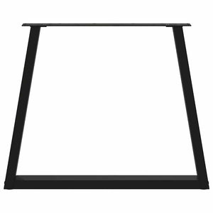 Gambe per tavolo da pranzo a forma di V 3 pz nere 80x(72-73,3) cm in acciaio 4012588