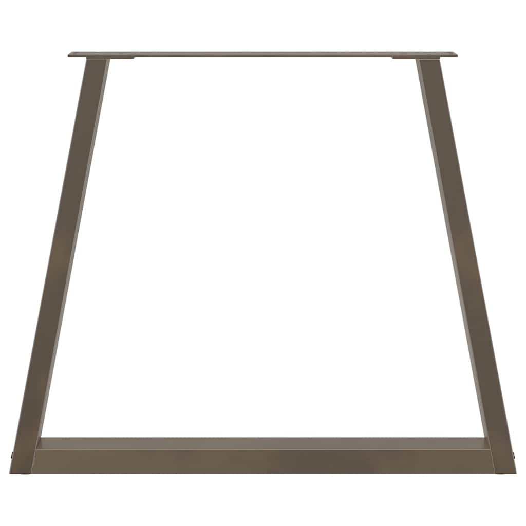 vidaXL Gambe per tavolo da pranzo a forma di V 3 pz in acciaio naturale 80x(72-73,3) cm