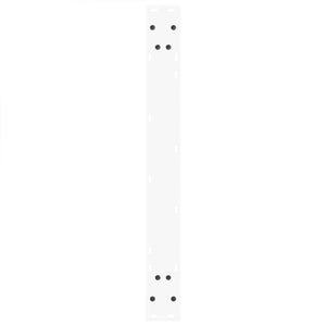 Gambe per tavolo da pranzo a forma di V 3 pz bianche 90x(72-73,3) cm in acciaio 4012593