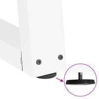 vidaXL Gambe per tavolo da pranzo a forma di V 3 pz bianche 90x(72-73,3) cm in acciaio