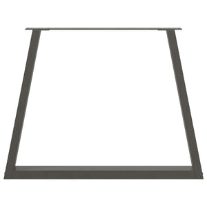 Gambe per tavolo da pranzo a forma di V 3 pz Antracite 90x(72-73,3) cm Acciaio 4012594