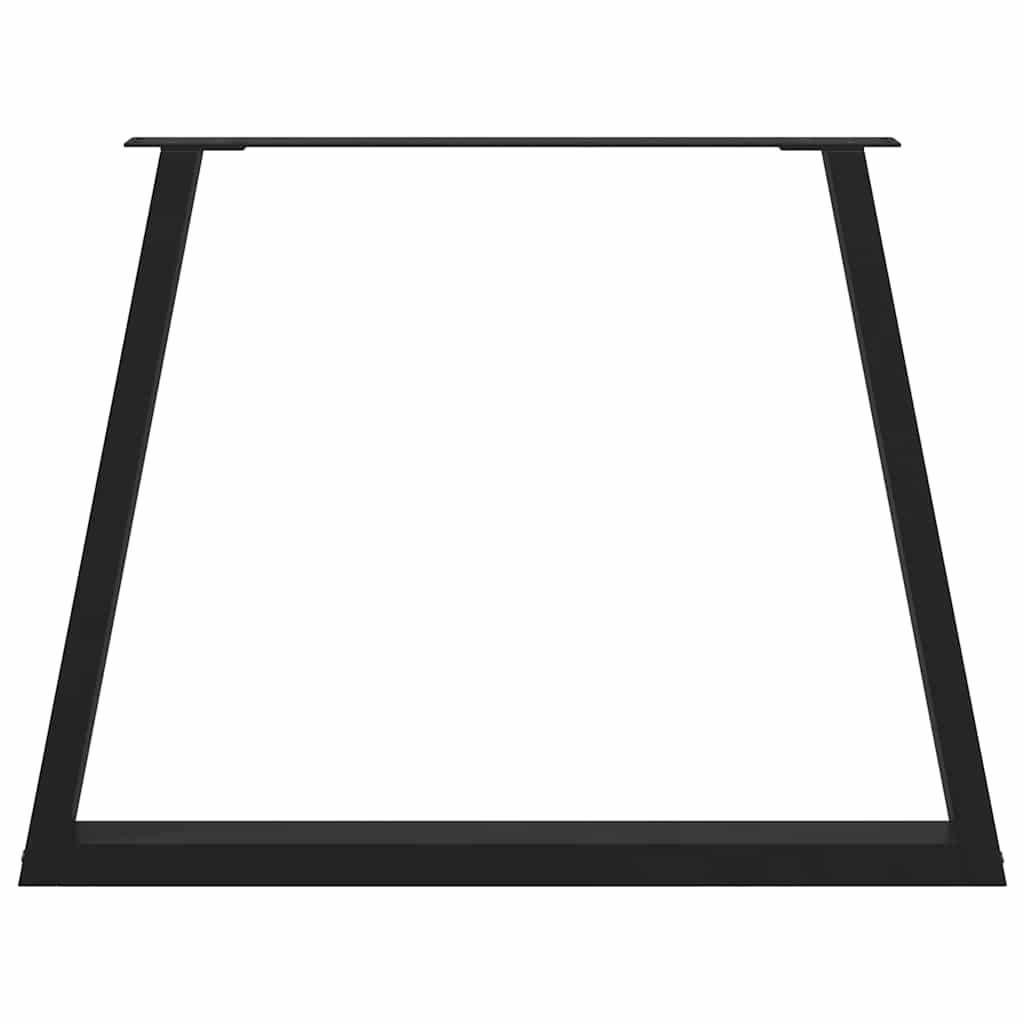 Gambe per tavolo da pranzo a forma di V 3 pz nere 100x(72-73,3) cm in acciaio