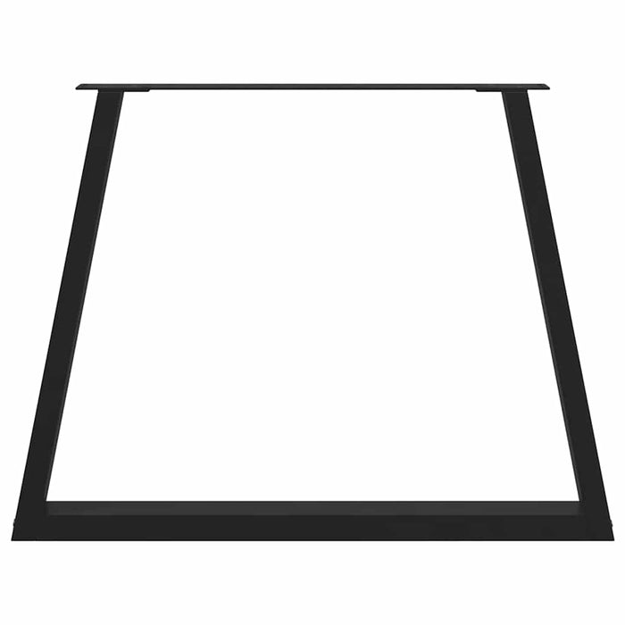 Gambe per tavolo da pranzo a forma di V 3 pz nere 100x(72-73,3) cm in acciaio 4012596