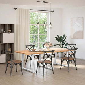 Gambe per tavolo da pranzo a forma di V 3 pz bianche 100x(72-73,3) cm in acciaio