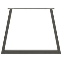 vidaXL Gambe per tavolo da pranzo a forma di V 3 pz Antracite 100x(72-73,3) cm Acciaio