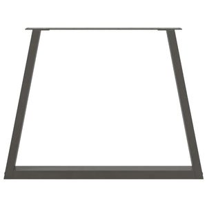 vidaXL Gambe per tavolo da pranzo a forma di V 3 pz Antracite 100x(72-73,3) cm Acciaio