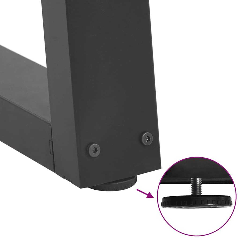 vidaXL Gambe per tavolo da pranzo a forma di V 3 pz Antracite 100x(72-73,3) cm Acciaio