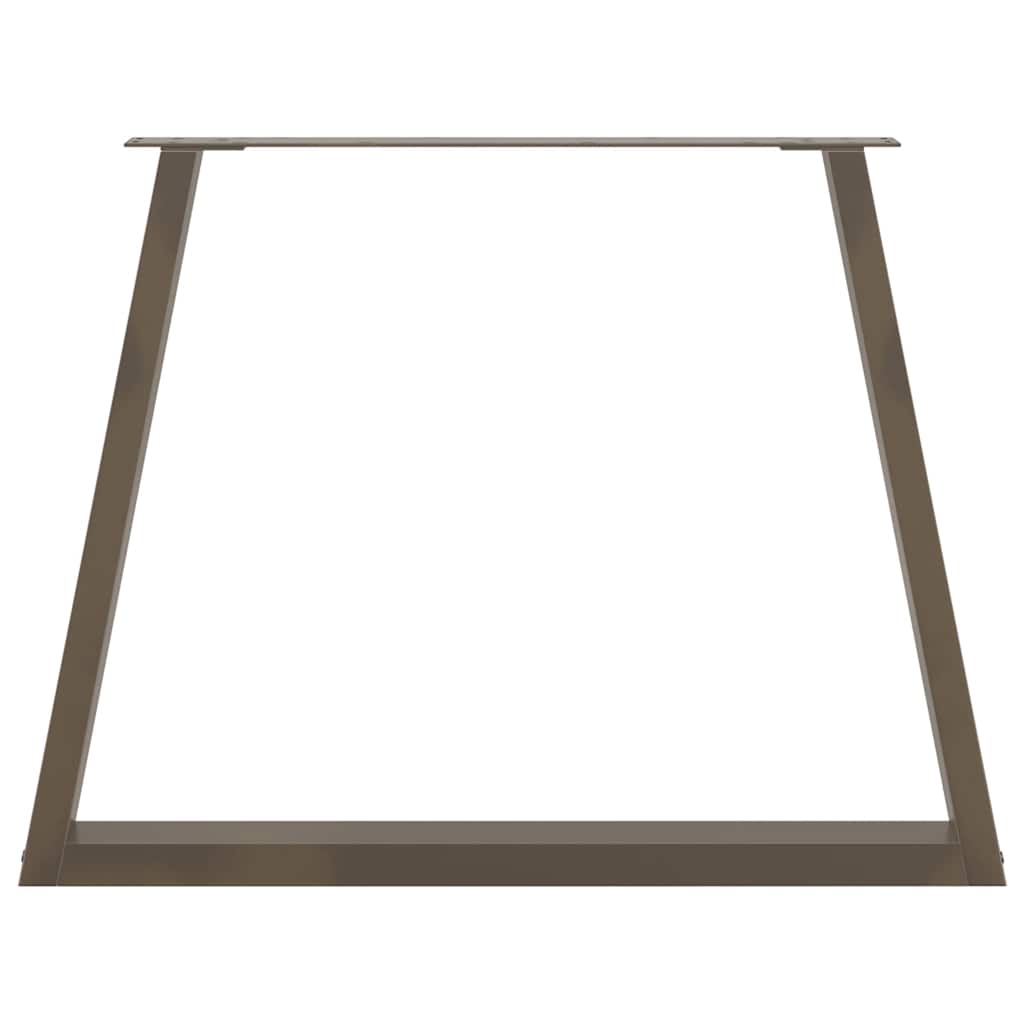 vidaXL Gambe per tavolo da pranzo a forma di V 3 pz in acciaio naturale 100x(72-73,3) cm