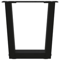 vidaXL Gambe per Tavolino da Caffè a Forma di V 2 pz Nere 30x(30-31,3) cm Acciaio