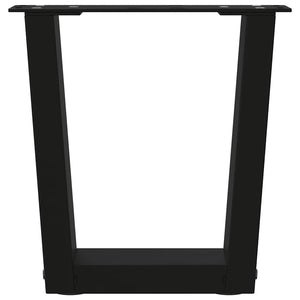 Gambe per Tavolino da Caffè a Forma di V 2 pz Nere 30x(30-31,3) cm Acciaio 4012600