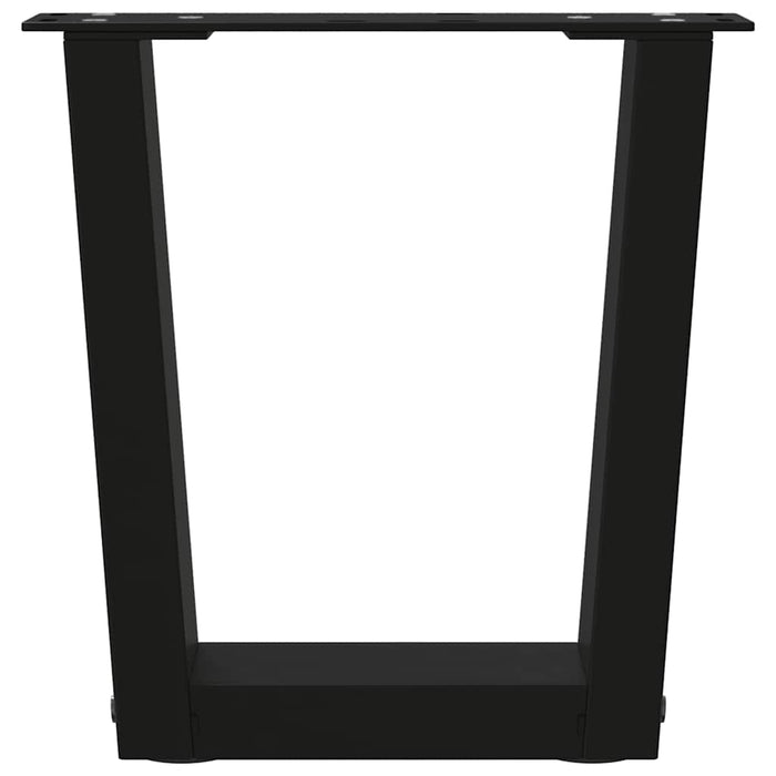 Gambe per Tavolino da Caffè a Forma di V 2 pz Nere 30x(30-31,3) cm Acciaio 4012600