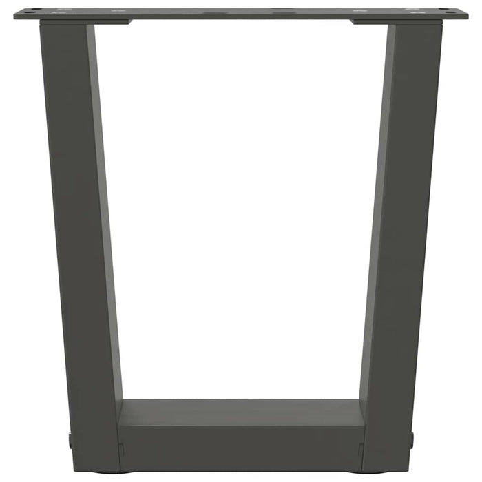 Gambe per Tavolino da Caff¨¨ a Forma di V 2 pz-Set di 2 Gamba per Tavolo Antracite 30x(30-31,3) cm Acciaio